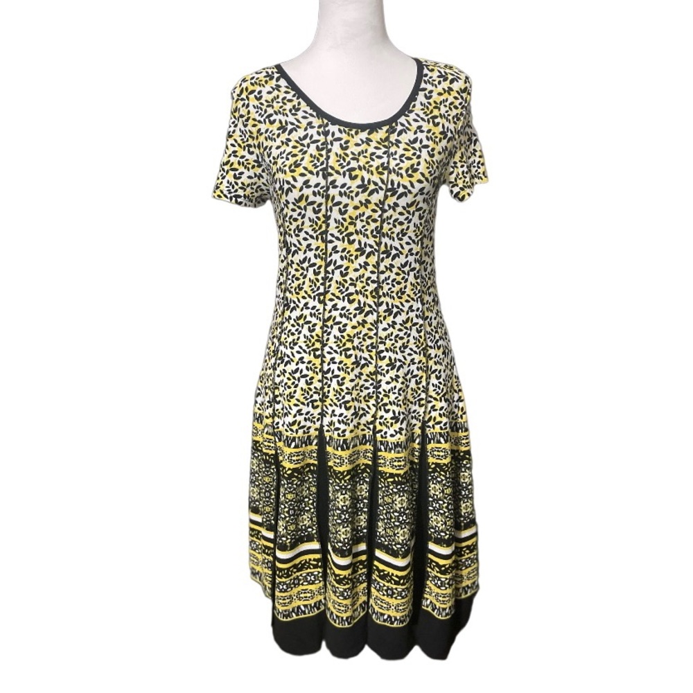 Sami & Jo small petite yellow & black dress.